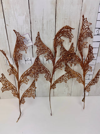 Pre-Loved Glittered Copper Stems Bunch