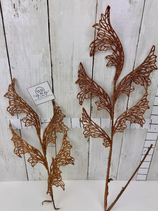 Pre-Loved Glittered Copper Stems Bunch