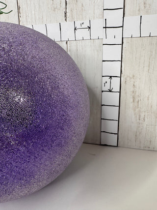 New: 8" Lavender Iced Ornament Ball