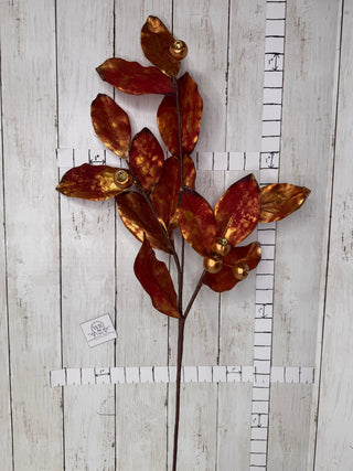 New: Magnolia Leaves Berry Spray