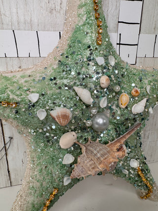 New: Under the Sea Glittered Starfish (green)